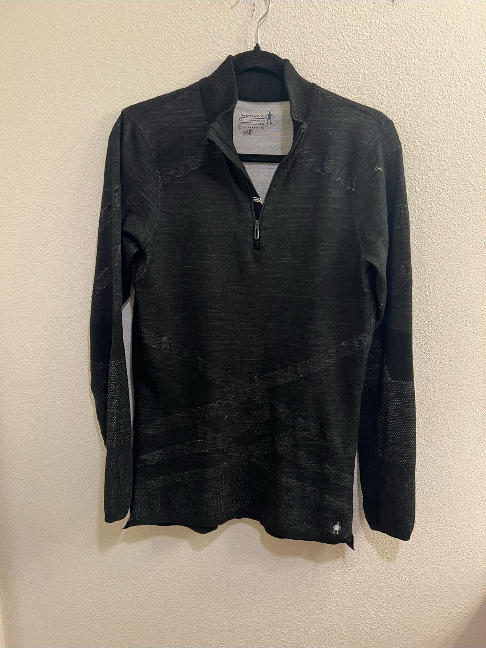 Smartwool Intraknit 200 Shirt Womens XL Black Long Sleeve Base Layer Tee Hike